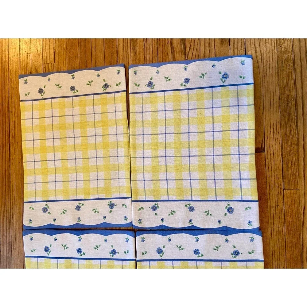 VTG pfaltzgraff SHELBY USA Set Teapot Towel Cushion Place Mats SET (9) Wash Seat